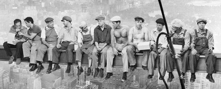 Ouvriers sur le Rockefeller center